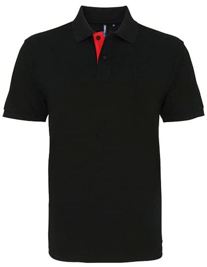 Men´s Classic Fit Contrast Polo — Black