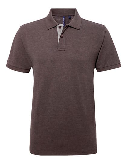 Men´s Classic Fit Contrast Polo — Charcoal