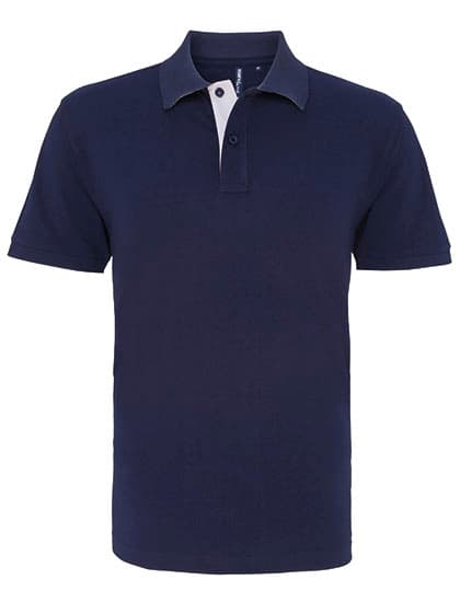 Men´s Classic Fit Contrast Polo — Navy