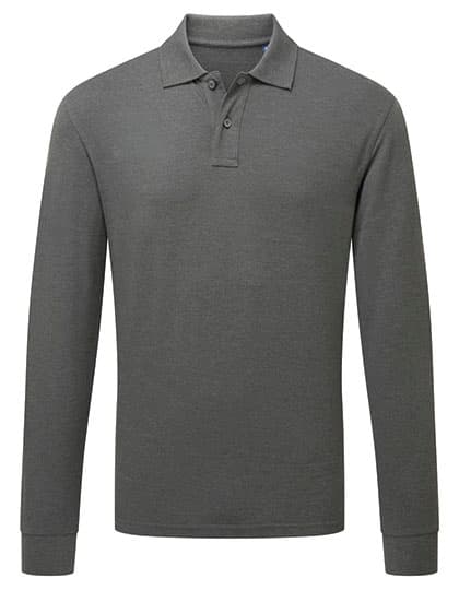 Men´s Classic Fit Long Sleeved Polo — Charcoal