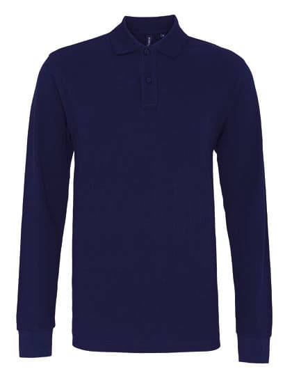 Men´s Classic Fit Long Sleeved Polo — Navy