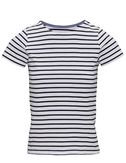 Women´s Marinière Coastal Short Sleeve Tee — White-Navy