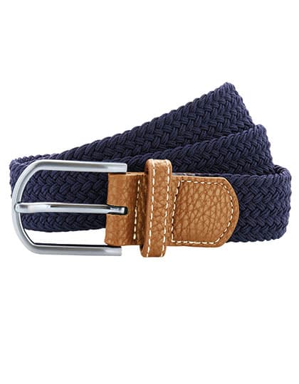 Braid Stretch Belt — Navy