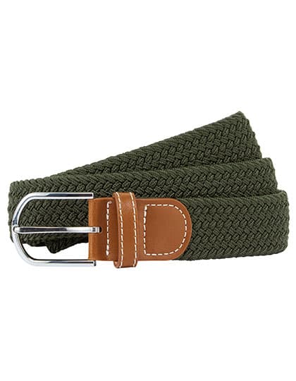 Braid Stretch Belt — Olive