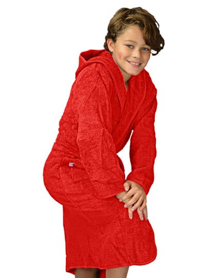 Boyzz&Girlzz® Hooded Bathrobe — Fire Red