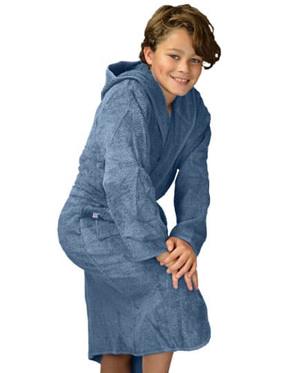 Boyzz&Girlzz® Hooded Bathrobe — Jeans Blue