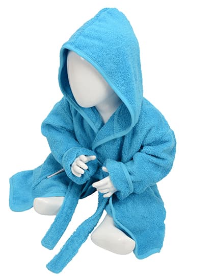 Babiezz® Bathrobe With Hood — Aqua Blue