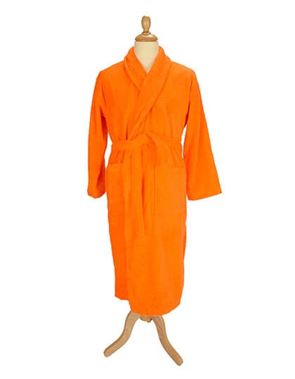 Bathrobe Shawl Collar — Bright Orange