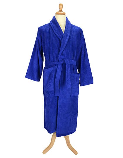 Bathrobe Shawl Collar — True Blue