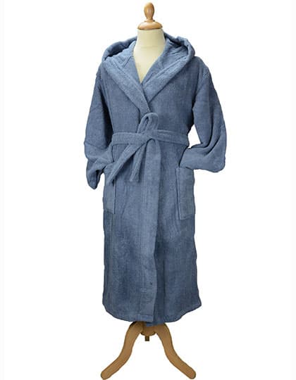 Bathrobe With Hood — Jeans Blue