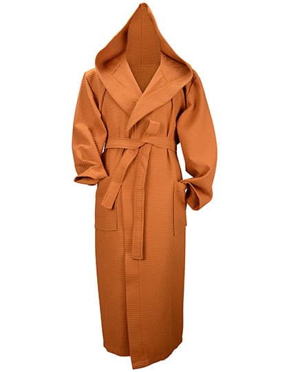 Robezz® Waffle Bathrobe With Hood — Terra