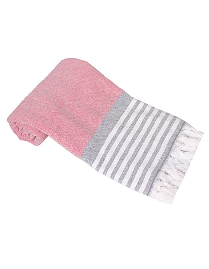 Hamam Towel Istanbul with Terry Backside — Red