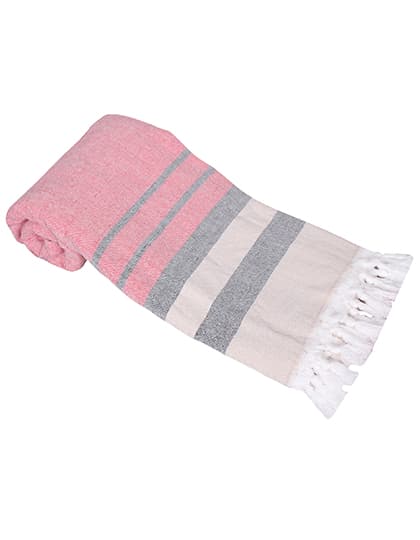 Hamam Towel Fantasy with Terry Backside — Red