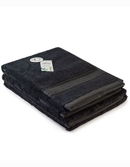Natural Bamboo Hand Towel — Black