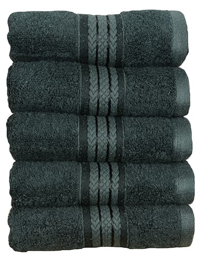 Natural Bamboo Guest Towel — Black
