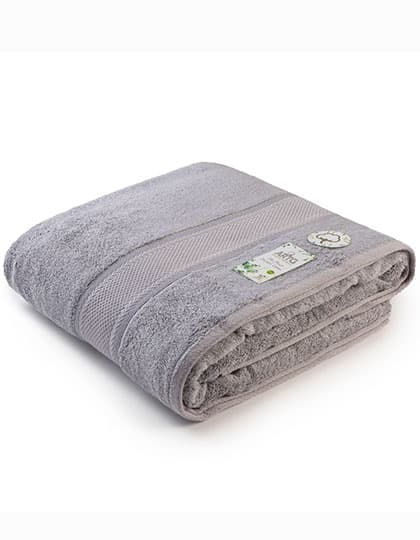 Natural Bamboo Beach Towel — Light Grey