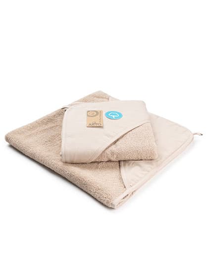PRINT-Me® Baby Hooded Towel — Taupe