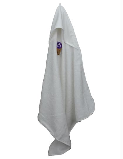 PRINT-Me® Baby Hooded Towel — White