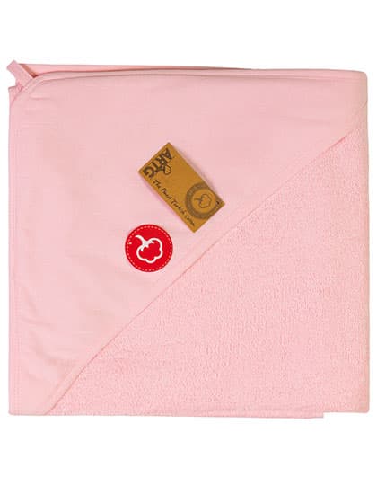 PRINT-Me® Baby Hooded Towel — Light Pink