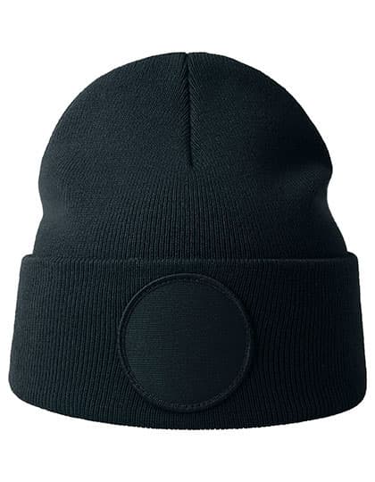 Wind-S Circular Patch Beanie — Navy