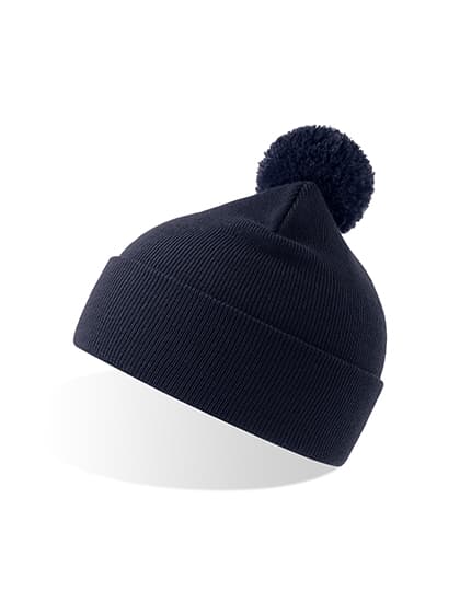 Wind-S Beanie with Pompom — Navy