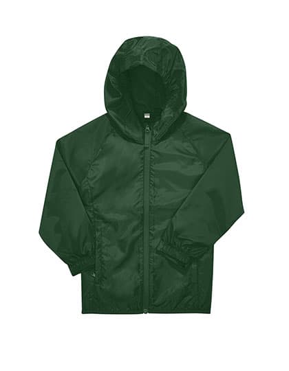 Kids #Reset Windbreaker — Bottle Green