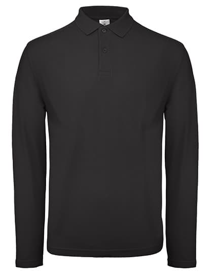 Men´s Long Sleeve Polo ID.001 — Black