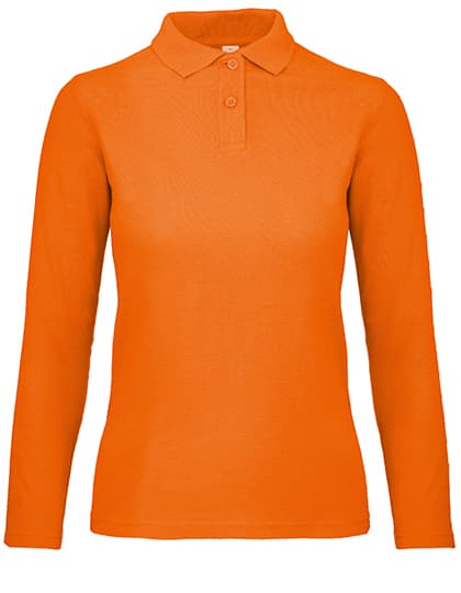 Women´s Long Sleeve Polo ID.001 — Orange