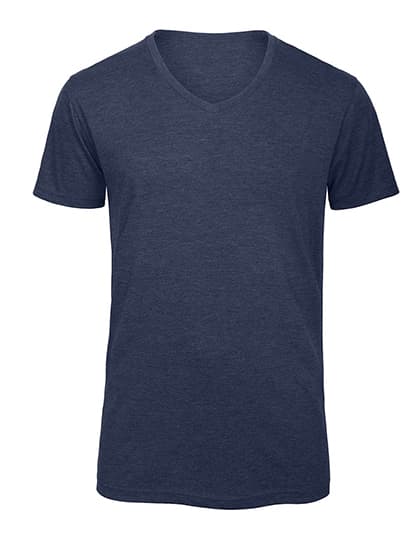 Men´s V-Neck Triblend T-Shirt — Heather Navy