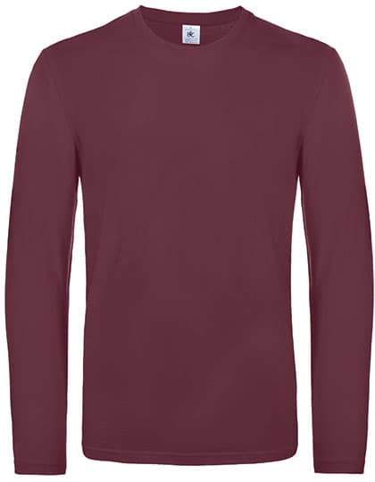 Men´s T-Shirt #E190 Long Sleeve — Burgundy