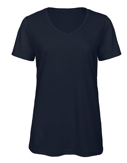 Women´s V-Neck Triblend T-Shirt — Navy