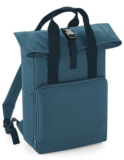 Twin Handle Roll-Top Backpack — Airforce Blue