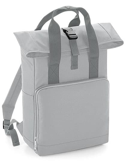 Twin Handle Roll-Top Backpack — Light Grey