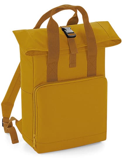 Twin Handle Roll-Top Backpack — Mustard