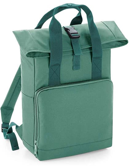 Twin Handle Roll-Top Backpack — Sage Green