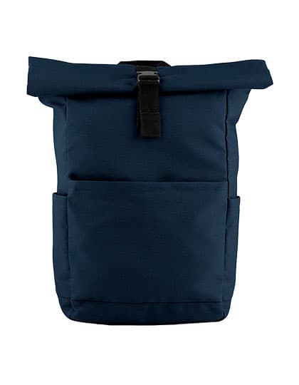 Premium Recycled Roll Top Backpack — Navy
