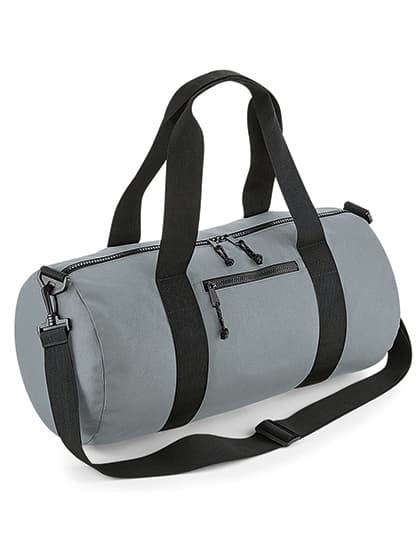 Recycled Barrel Bag — Pure Grey