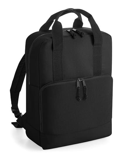 Recycled Twin Handle Cooler Backpack — Black