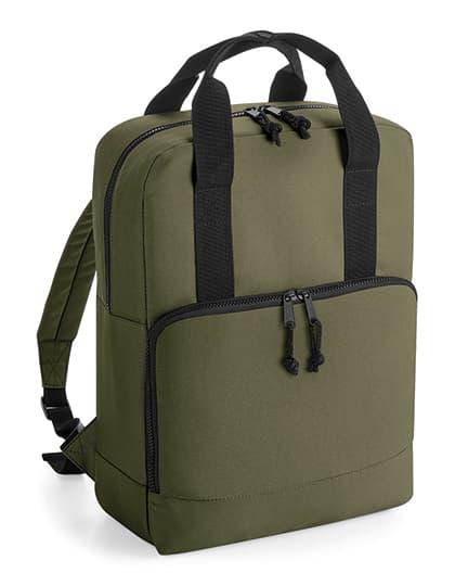 Recycled Twin Handle Cooler Backpack — Military Green
