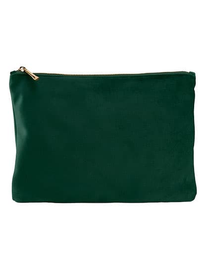 Velvet Accessory Pouch — Dark Emerald