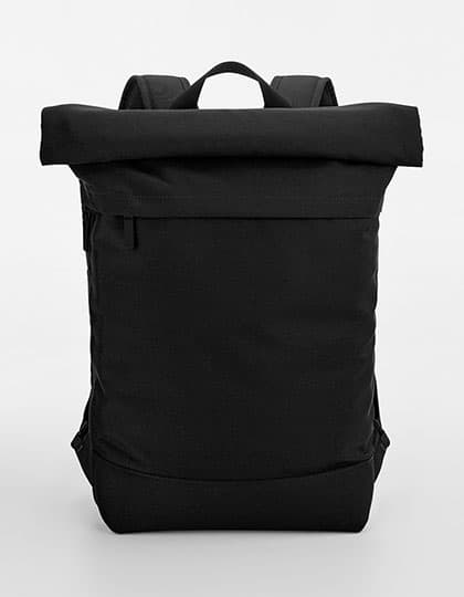 Simplicity Roll-Top Backpack — Black