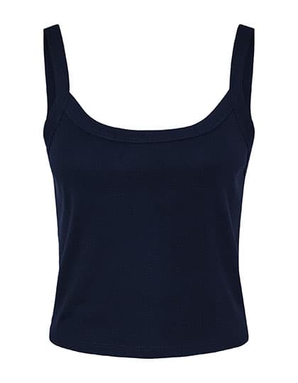 Women´s Micro Rib Spaghetti Strap Tank — Solid Navy Blend