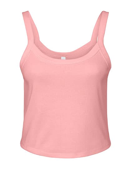 Women´s Micro Rib Spaghetti Strap Tank — Solid Pink Blend