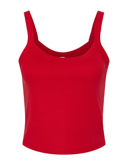 Women´s Micro Rib Spaghetti Strap Tank — Solid Red Blend
