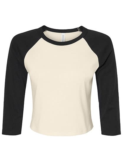 Women´s Micro Rib 3/4 Raglan Baby Tee — Natural