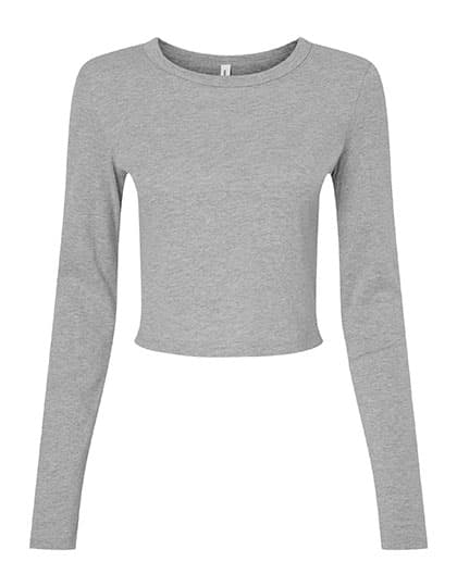 Women´s Micro Rib Long Sleeve Baby Tee — Athletic Heather