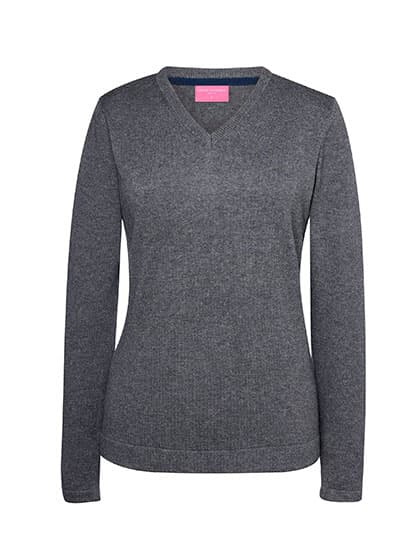 Women´s Atlanta V-Neck Jumper — Charcoal