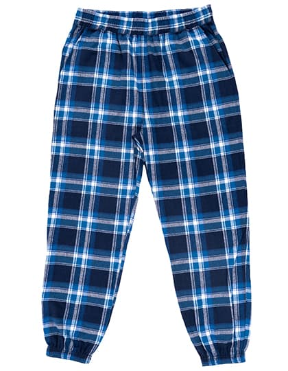 Flannel Jogger Pant — Blue - White (Checked)