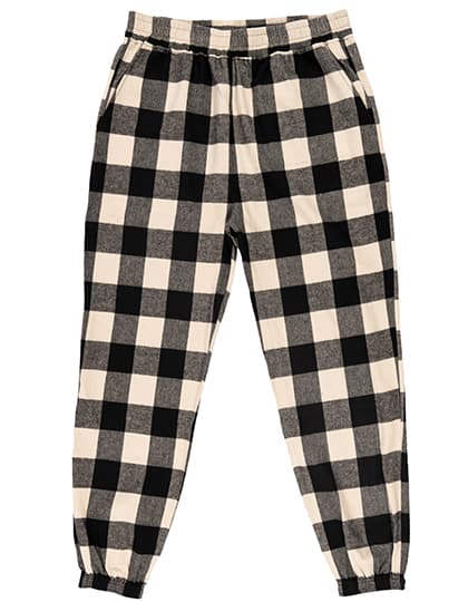 Flannel Jogger Pant — Ecru - Black (Checked)