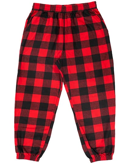 Flannel Jogger Pant — Red - Black (Checked)